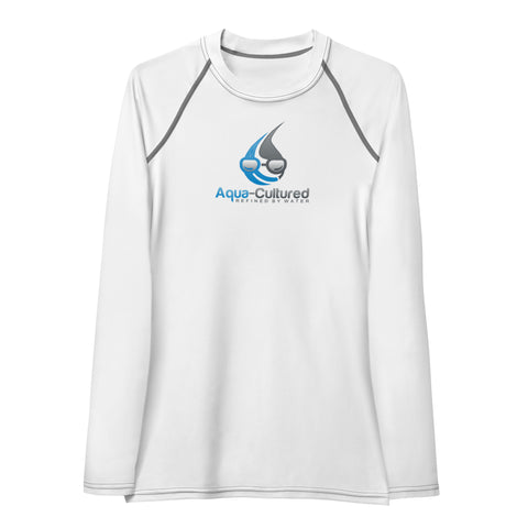 Aqua-Cultured-Women's Rash Guard-White