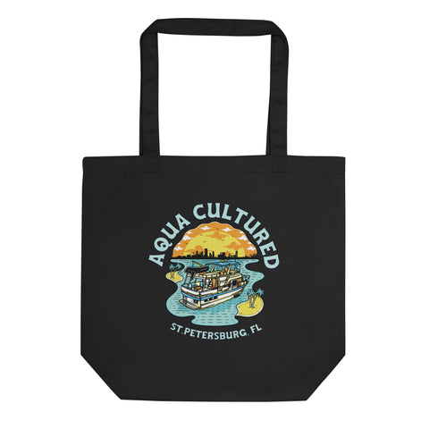 Eco Tote Bag-Aqua-Cultured in St. Pete